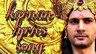 mahabharatham karnan sad lyrics song  Mahabharatham serial karnan Tamil lyrics song [upl. by Novhaj]