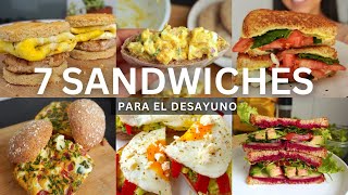 7 Recetas de Sandwiches para un Desayuno Saludable  Mejores recetas del 2023 [upl. by Esyned]