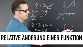 Wie berechne ich die relative Änderung einer reellen Funktion  Änderungsmaße einfach erklärt [upl. by Veator]