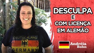 Como pedir DESCULPA e COM LICENÇA em alemão [upl. by Mariele]