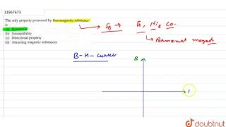 The only property possessed by ferromagnetic substance is [upl. by Kermy]