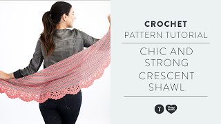 How to CROCHET a Shawl with Scalloped Edging  Tutorial by Marly Bird [upl. by Iver]