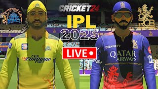 RCB vs CSK  IPL 2025  Cricket 24 Live  Shree Gamerz [upl. by Gomar]