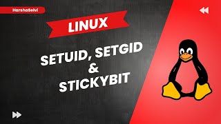 Linux Setuid Setgid Stickybit  Tamil  HarshaSelvi [upl. by Laaspere4]