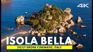 Isola BELLA Taormina 4K drone footage Sicily Italy [upl. by Eugirne569]