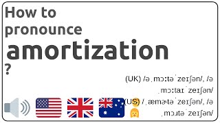 How to pronounce amortization in english [upl. by Nicholson373]