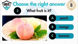 Learn the Names of Fruits and their Pronunciation with Quizzes  ESL Kids  Quiz 5 [upl. by Ennaylime]