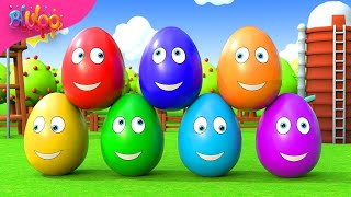 Surprise Eggs Kids Song  Colorful Eggs  BluLoo Nursery Rhymes amp Kids Songs [upl. by Toffey]