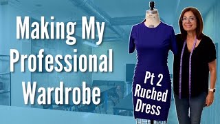 How To Make a Ruched Dress  Part 2  Sewing The Ruching [upl. by Colly396]