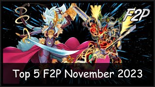 Top 5 Best FREE TO PLAY Decks in November 2023 With Duel Replays YuGiOh Duel Links F2P [upl. by Oina]