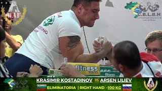 KRASIMIR KOSTADINOV vs ARSEN LILIEVWORLD ARMWRESTLING CHAMPIONSHIP 2012 luchadebrazos viral [upl. by Reinhart]