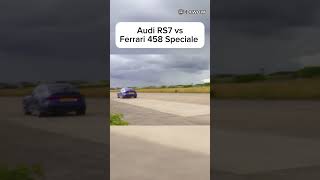 Audi RS7 vs Ferrari 458 Speciale  automobile [upl. by Nordin]