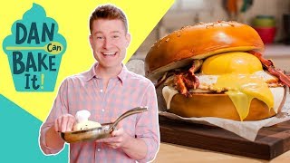 Dan Bakes a Bacon Egg amp Cheese Bagel Cake 🍳Challenge 4  Dan Can Bake It  Food Network [upl. by Ahseet]