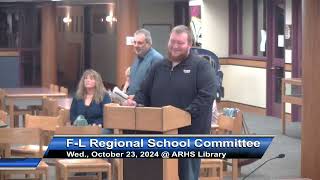 FreetownLakeville Regional School Committee 102324 [upl. by Nossila427]