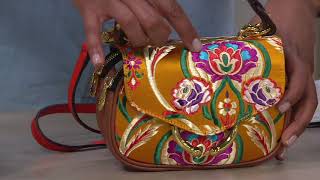 orYANY Embroidered Convertible Crossbody  Adriana on QVC [upl. by Mahan]