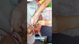 Bebe is injecting vaccine the first time  Rabisin [upl. by Holms]