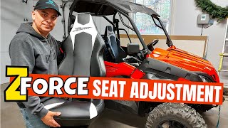 CFMOTO ZForce Seat Adjustment  5 Mins or Less [upl. by Aidan]