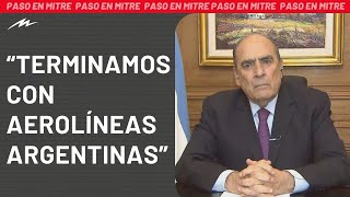 Guillermo Francos ratificó el cierre de Aerolíneas Argentinas si no aceptan su privatización [upl. by Hashum834]