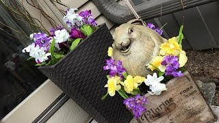 Spring  Easter Planter Decorating  Using Dollar Tree Floral [upl. by Schuler]