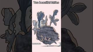 How to draw two best friends  two beautiful fairies drawing shorts youtubeshorts WhiskersBrush [upl. by Davenport]