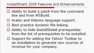 MSI  InstallShield 2009 New Features and Enhancements  InstallShield 2009 [upl. by Kiona]