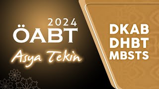 DKAB  DHBT  MBSTS ALAN BİLGİSİ TANITIM  ASYA TEKİN 2024 KPSS [upl. by Cadmann]