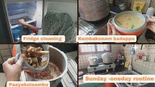 Sunday Routine vlog Kumbakonam kadappa🤤ampPaayakulambu recipe💁Fridge cleaning 🧼Talesofshaju7 [upl. by Reppep]