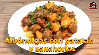 Recetas Albóndigas con patatas y zanahorias [upl. by Shanly260]