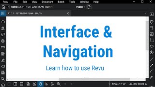 Bluebeam Revu Interface and Navigation [upl. by Boigie]