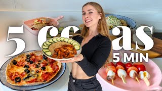 5 Cenas Altas en Proteína en 5 MIN 💪🏻 Recetas Saludables para Perder Grasa y Ganar Músculo [upl. by Brianna425]