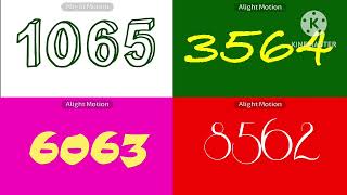 Numbers 1 to 10000 colors amp fonts Quadparsion [upl. by Rafat]