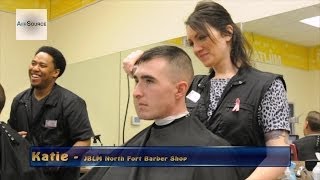 US Army Barber Shop at Joint Base LewisMcChord [upl. by Ardnahc]