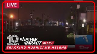 Flooding at Sponge docks in Tarpon Springs during Hurricane Helene [upl. by Korman197]