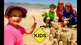 Sign Post Kids Sand Castle Toys at the Beach [upl. by Wiley]