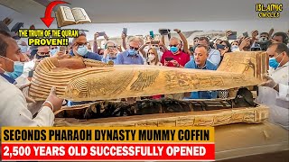 THE QURAN IS TRUE This is a video of the opening of a 2500 year old pharaohs mummy casket [upl. by Attebasile117]