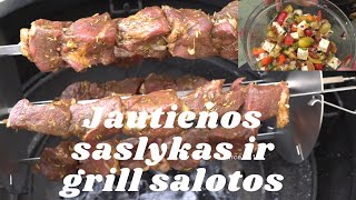 Jautienos šašlykas su grill salotom [upl. by Leontine502]