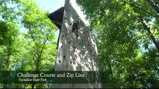 Challenge Course and Zip Line at Tuckahoe State Park [upl. by Solegna888]