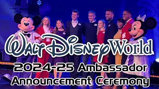 Walt Disney World Ambassador Ceremony  20242025 Ambassador Team Revealed [upl. by Llevron]