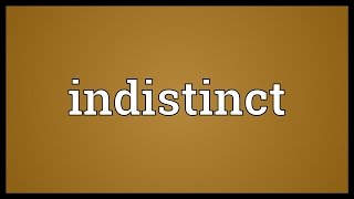 Indistinct Meaning [upl. by Mela591]