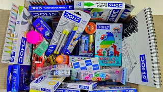 doms stationery collection from the box acrylic colour colour changer pen pencil erasner crayon [upl. by Seed]