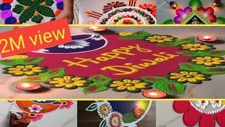 Rangoli for diwalinew designhappy diwali live design [upl. by Tillie]