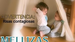 GEMELAS SE PROVOCAN RISAS una a la otra  11 meses mellizas EIDER y ANNE [upl. by Ythomit]