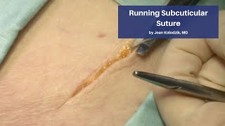 Running Subcuticular Suture  The CadaverBased Suturing Self‑Study Course [upl. by Laurin324]