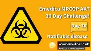 MRCGP AKT 30 Day Challenge  Day 20 Notifiable disease [upl. by Ydde]