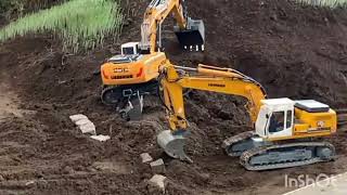 RC Excavator Construction rc rcexcavator komatsu truck volvo construction miniature toys [upl. by Riti526]