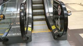 Escalator Ride Narrow Kone Glass Escalators Brea Mall [upl. by Onaicram]