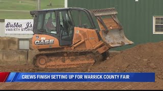 Crews finish setting up for Warrick County 4H Fair [upl. by Dafna687]