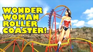 Wonder Woman Roller Coaster WORLDS FIRST Six Flags Fiesta Texas 2018 [upl. by Yntruoc]