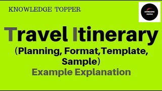 Itinerary  Travel Itinerary  Itinerary Planning  Itinerary Format  Itinerary Example  Template [upl. by Blainey]