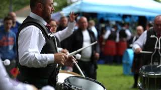 St Laurence OToole Pipe Band Drum Corps  World Pipe Band Championships 2017 [upl. by Bilbe]